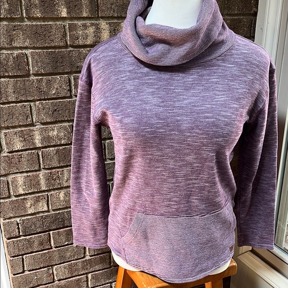 Burton Purple Turtleneck Sweatshirt with front pouch Cozy Knit Medium - Picture 1 of 8
